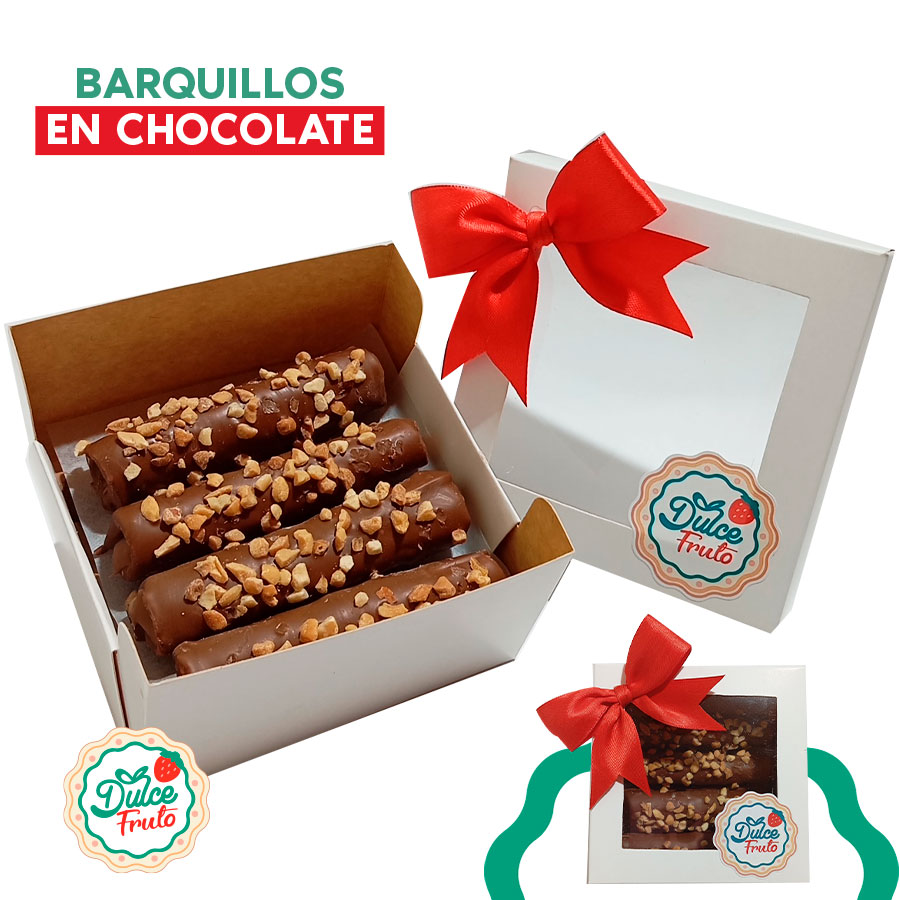 Barquillos en chocolate x 8 und